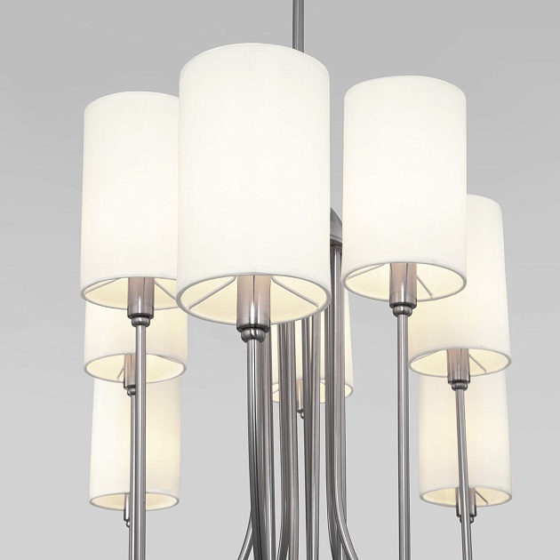 Подвесная люстра Eurosvet Abbey 60164/10 никель Smart изображение 5 Подвесная люстра Eurosvet Abbey 60164/10 никель Smart Фото № 5