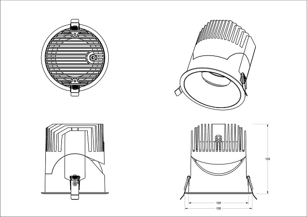 Встраиваемый светодиодный светильник Fiberli 1005E65, 30Вт 12130606 изображение 2 Встраиваемый светодиодный светильник Fiberli 1005E65, 30Вт 12130606 Фото № 2