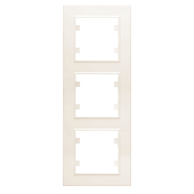 Рамка Makel 3-м Karea вертик. крем. 56010708 изображение 1 Рамка Makel 3-м Karea вертик. крем. 56010708 Фото № 1
