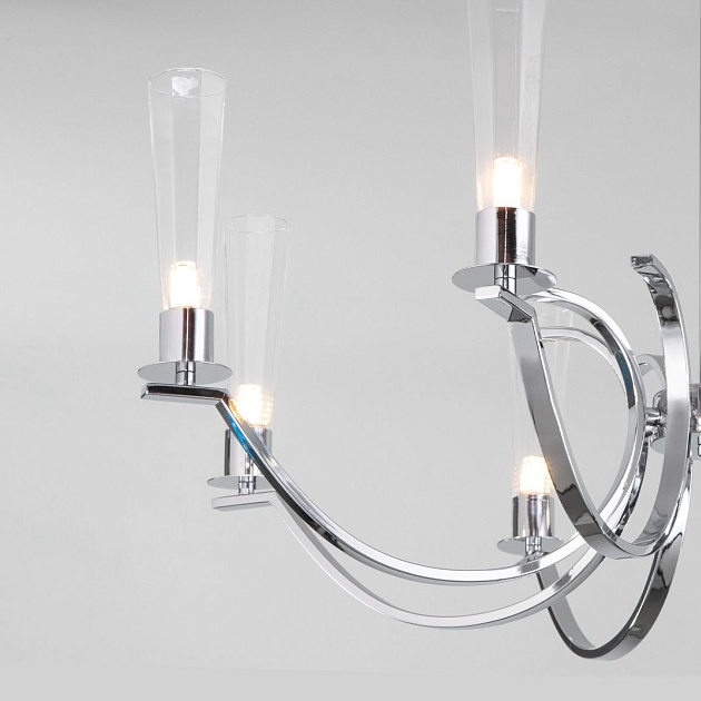 Подвесная люстра Eurosvet Rosher 60141/8 хром изображение 4 Подвесная люстра Eurosvet Rosher 60141/8 хром Фото № 4