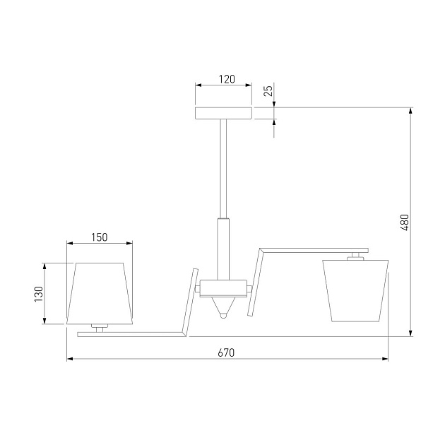 Потолочная люстра Eurosvet Ozark 60149/6 латунь Фото № 2