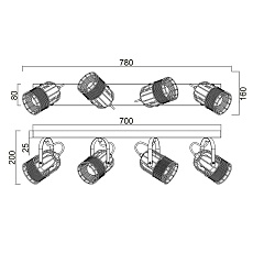 Спот Vele Luce Extra VL6472W04 4