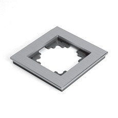 Рамка 1-местная, серебро, STEKKER, MFR00-7001-03, серия Катрин, серебро 50011 1