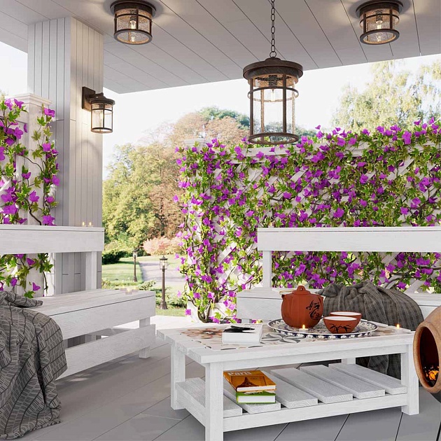 Уличный настенный светильник Odeon Light Nature Virta 4044/1W Фото № 4