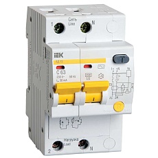 KARAT Дифференциальный автомат АД12 2P 63А 30мА тип AC IEK MAD10-2-063-C-030