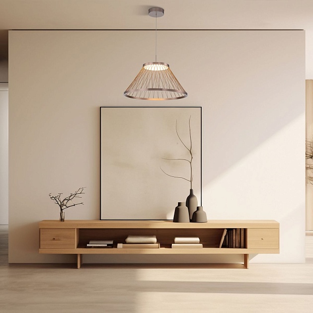 Подвесной светодиодный светильник Eurosvet Cesta 40017/1 LED коричневый изображение 7 Подвесной светодиодный светильник Eurosvet Cesta 40017/1 LED коричневый Фото № 7