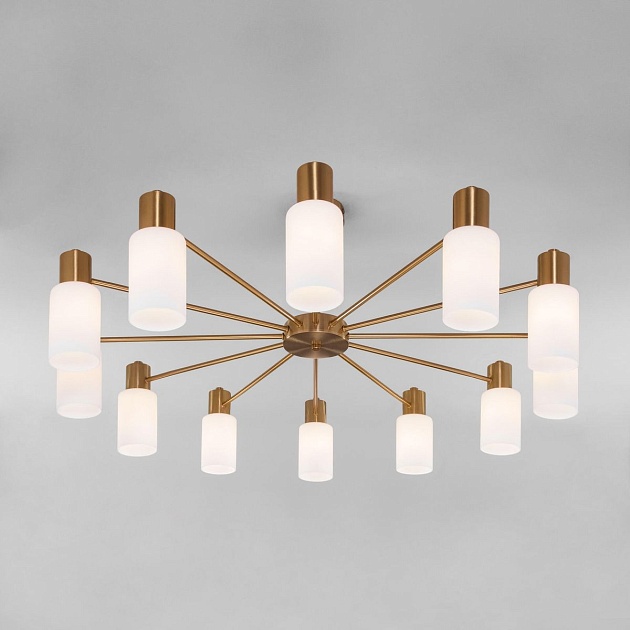 Потолочная люстра Eurosvet Vegga 70160/12 латунь Smart изображение 6 Потолочная люстра Eurosvet Vegga 70160/12 латунь Smart Фото № 6