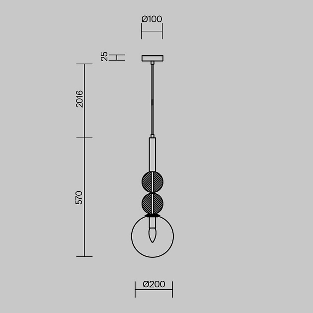 Подвесной светильник Freya Sunspot FR5482PL-01BS2 Фото № 2