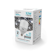 Лампа светодиодная Gauss E27 32W 4000K матовая 63223 1