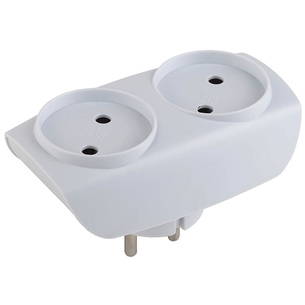 Сетевой разветвитель ЭРА SP-2-W C0045520 Фото № 1