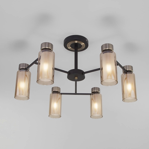 Потолочная люстра Eurosvet Amado 70115/6 черный изображение 1 Потолочная люстра Eurosvet Amado 70115/6 черный Фото № 1