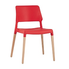 Кухонный стул Stool Group BISTRO красный с деревян. Ножками 8086 RED