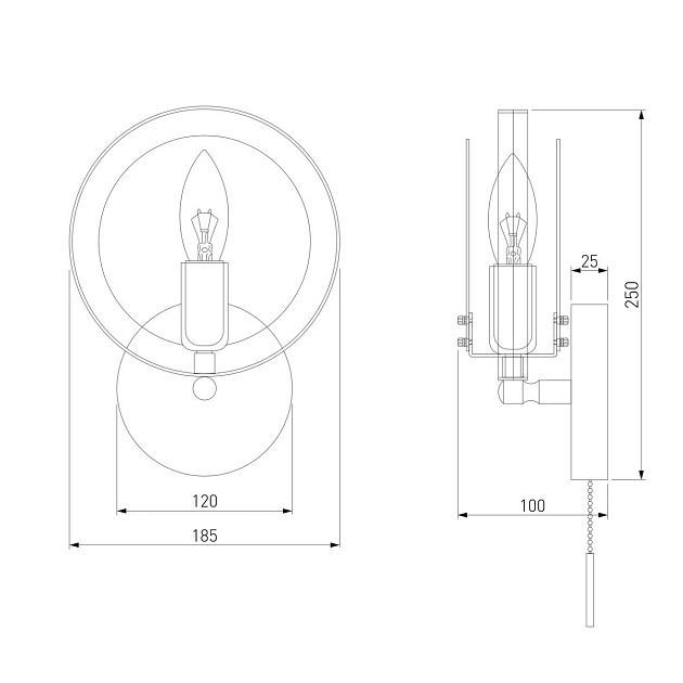 Бра Eurosvet Gallo 70121/1 черный Фото № 2