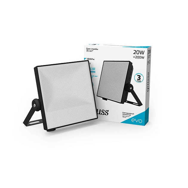 Прожектор светодиодный Gauss Evo 20W 6500К 687511320 Фото № 1