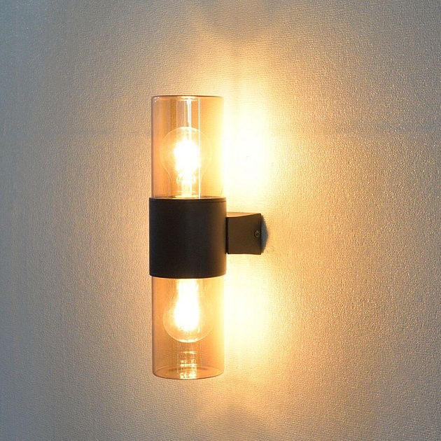 Уличный настенный светильник Arte Lamp Seginus A6515AL-2BK Фото № 3