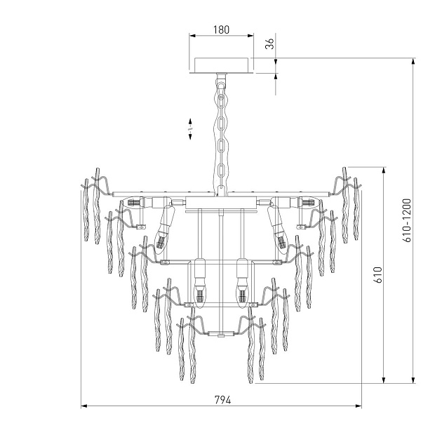 Подвесная люстра Bogates Leaf 369 Фото № 2