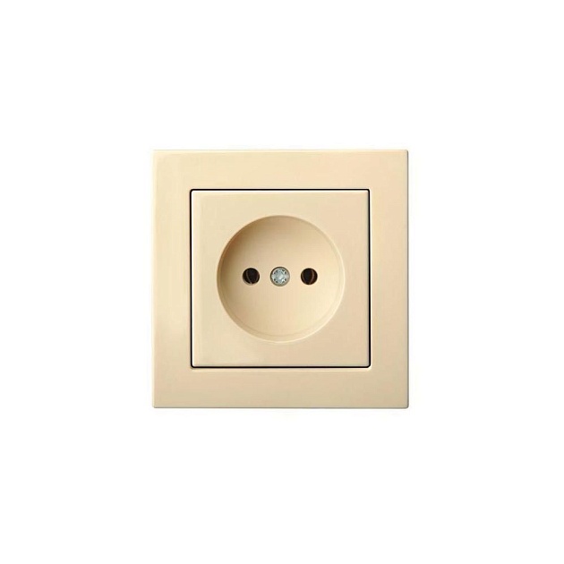 Розетка 2P Liregus Epsilon бежевый 28-065 Фото № 1