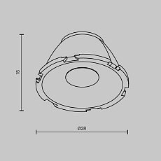 Линза Maytoni Technical Downlight для Alfa LED 36° LensCD28-36 1