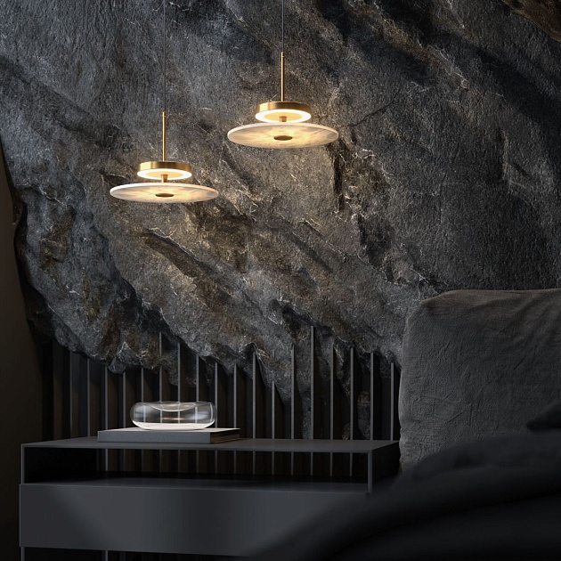 Подвесной светодиодный светильник Eurosvet Thasos 40342 LED латунь Фото № 4