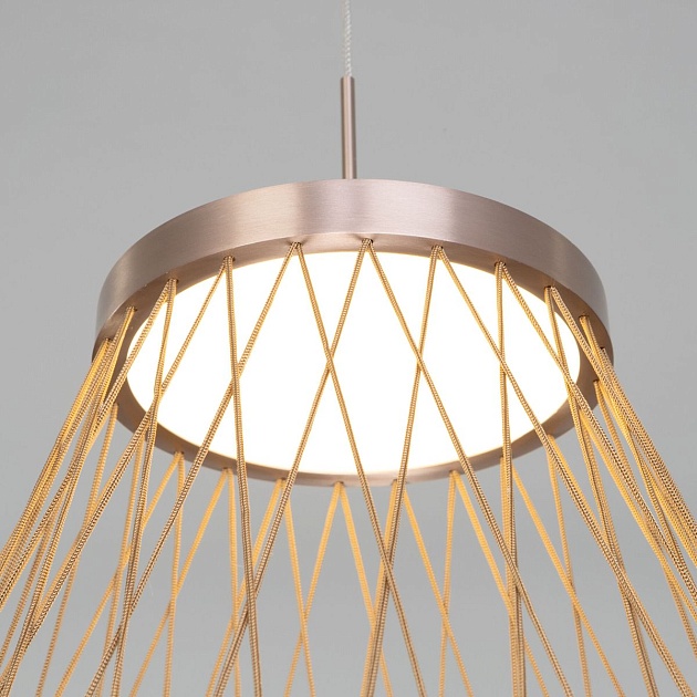 Подвесной светодиодный светильник Eurosvet Cesta 40016/1 LED коричневый изображение 4 Подвесной светодиодный светильник Eurosvet Cesta 40016/1 LED коричневый Фото № 4