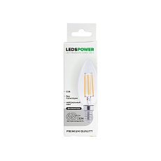 Светодиодная лампа LEDS POWER Filament C35 E14 6Вт 4000К 007083