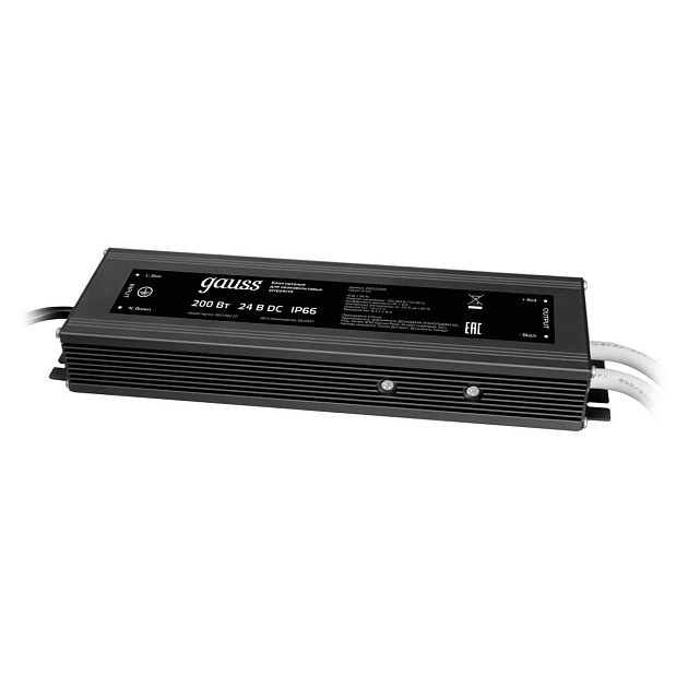 Блок питания Gauss 200W 24V IP66 202022400 изображение 3 Блок питания Gauss 200W 24V IP66 202022400 Фото № 3