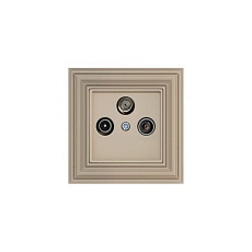 ТВ-розетка проходная TV/SAT/R Liregus Retro кремовый омбре 29-132