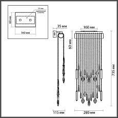 Настенный светодиодный светильник Odeon Light Exclusive Hall Afina 5420/10WL 1