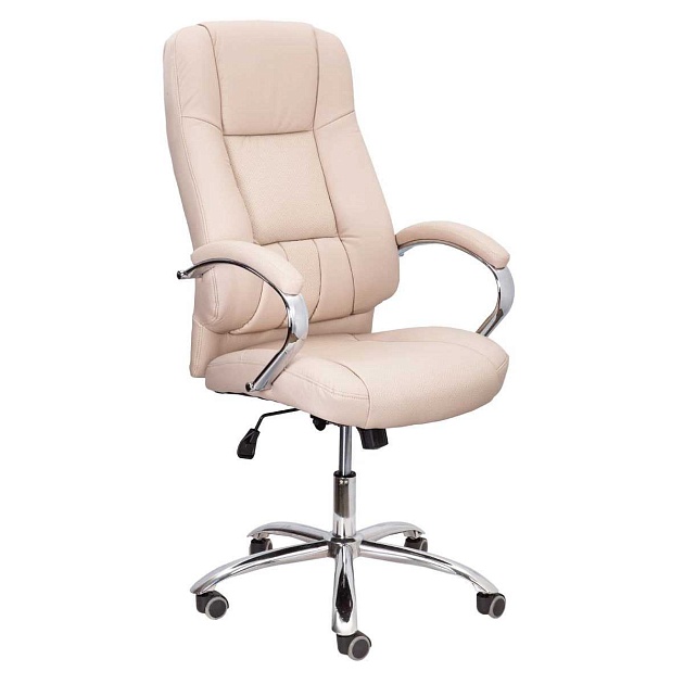 Кресло руководителя AksHome King бежевый, экокожа 56897 Фото № 1