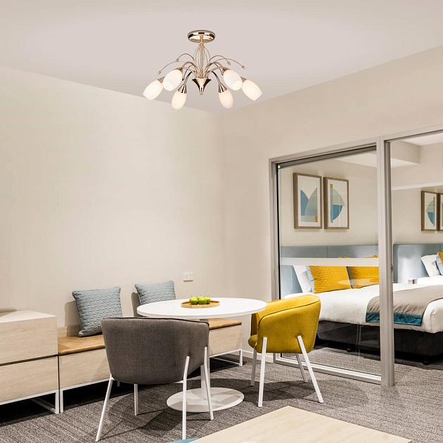 Потолочная люстра Eurosvet 22080/6 золото Фото № 5