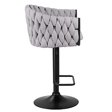 Стул барный DOBRIN LEON (серая ткань (LAR 275-17)) 9690-LM LEON 2