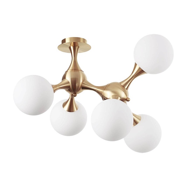 Потолочная люстра Ideal Lux Nodi PL5 Ottone Satinato 241050 изображение 1 Потолочная люстра Ideal Lux Nodi PL5 Ottone Satinato 241050 Фото № 1