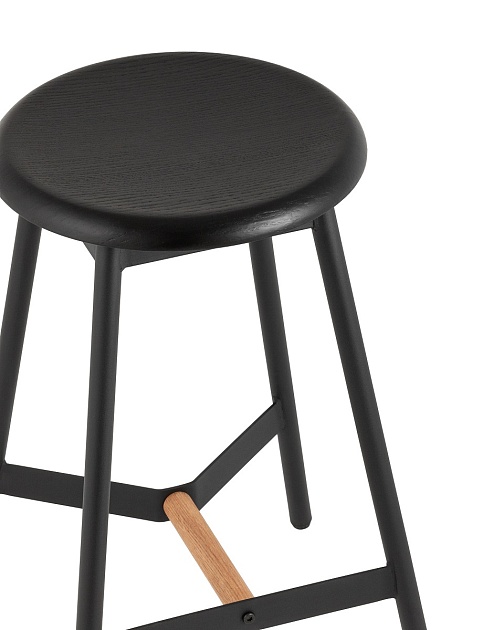 Полубарный стул Stool Group Knobb черный 9117H65 black Фото № 2