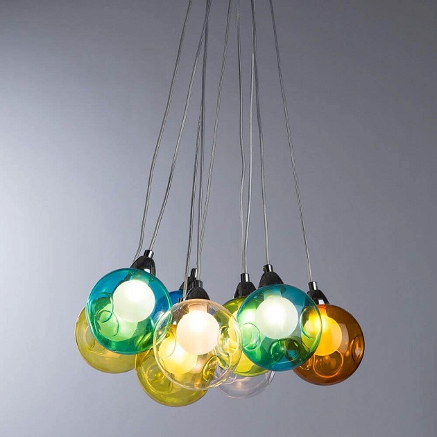Подвесная светодиодная люстра Arte Lamp Pallone A3026SP-9CC Фото № 4