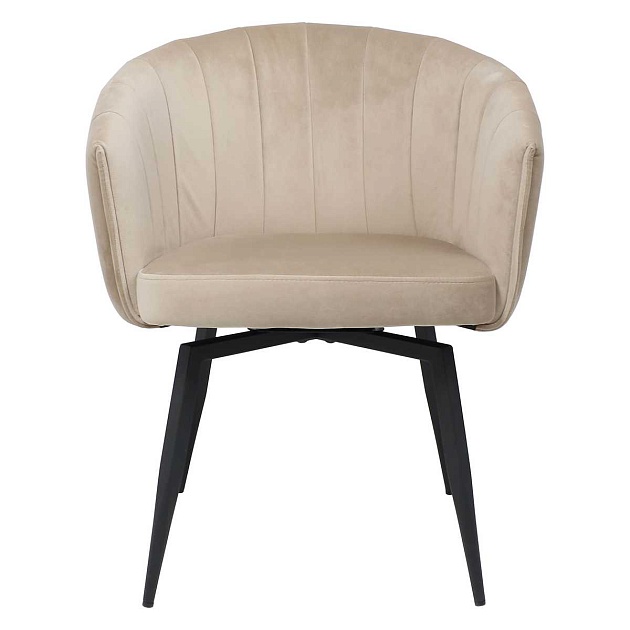 Поворотное кресло AksHome Melon бежевый велюр/черный 102945 Фото № 10