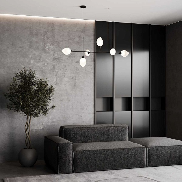 Подвесная люстра Eurosvet Sinki 30188/6 черный изображение 2 Подвесная люстра Eurosvet Sinki 30188/6 черный Фото № 2