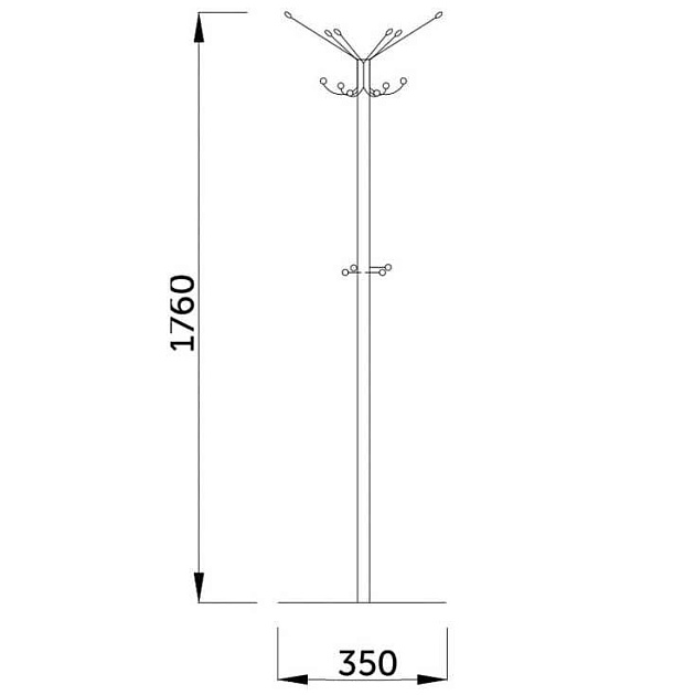 Напольная вешалка AksHome Venti коричневый, металл 51964 изображение 2 Напольная вешалка AksHome Venti коричневый, металл 51964 Фото № 2