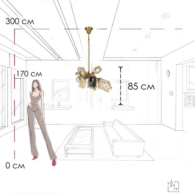 Подвесная люстра LOFT IT Britannica 10401/600S Фото № 4