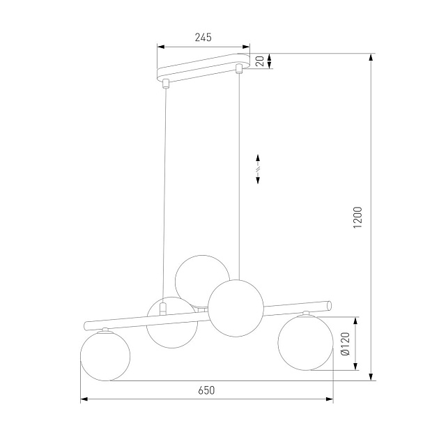 Подвесная люстра TK Lighting 6105 Estera Фото № 2