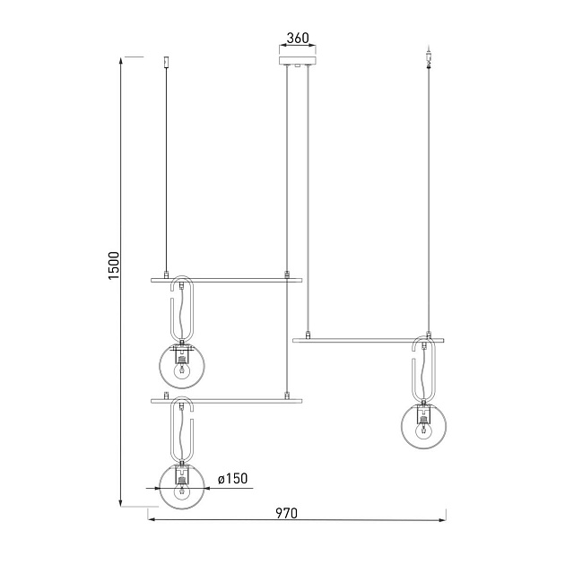 Подвесная люстра Eurosvet Riche 70143/3 белый изображение 2 Подвесная люстра Eurosvet Riche 70143/3 белый Фото № 2