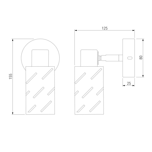 Спот Eurosvet Fente 20090/1 черный/хром изображение 2 Спот Eurosvet Fente 20090/1 черный/хром Фото № 2