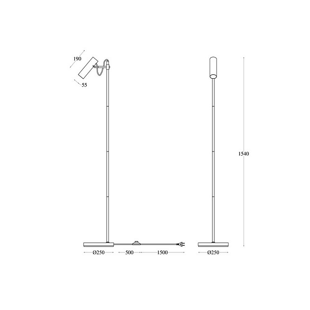 Торшер Maytoni Technical Bansky MOD129FL-01W изображение 3 Торшер Maytoni Technical Bansky MOD129FL-01W Фото № 3