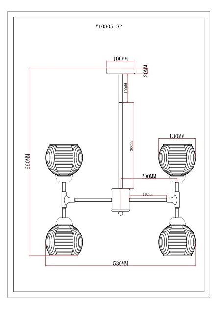 Подвесная люстра Moderli Arty V10805-8P Фото № 2