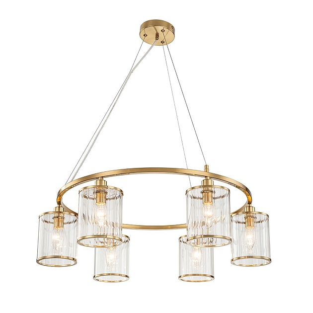 Подвесная люстра Indigo Dante 13022/6P Brass V000405 Фото № 1