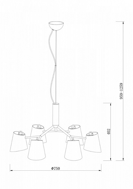 Подвесная люстра Freya Nordic FR5127PL-06B изображение 2 Подвесная люстра Freya Nordic FR5127PL-06B Фото № 2