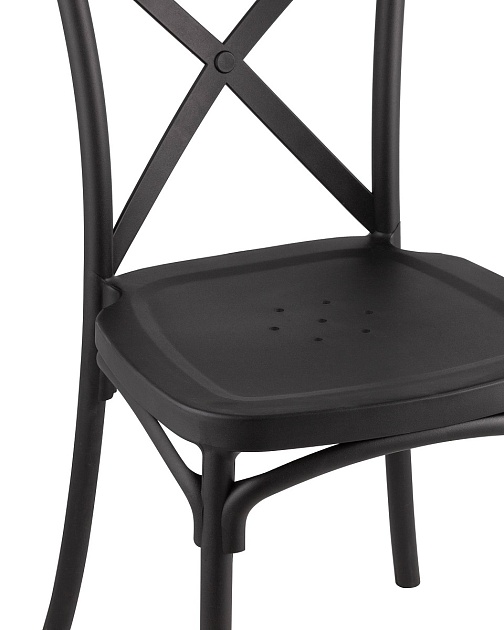 Кухонный стул Stool Group Кроссбэк пластиковый черный Y030 black Фото № 2