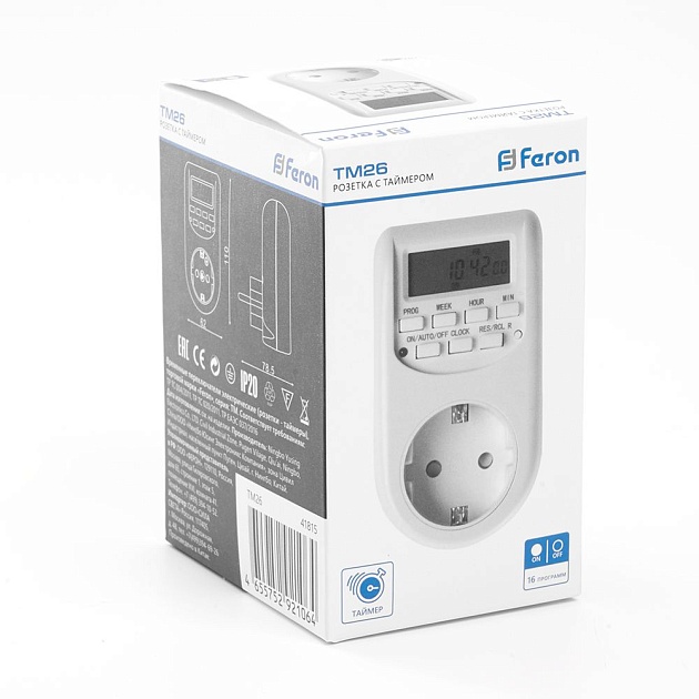 Розетка с таймером Feron TM26 41815 Фото № 5