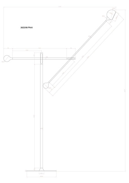 Торшер Divinare Ull 2622/06 PN-8 Фото № 2