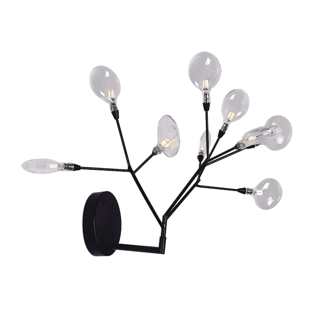 Бра Crystal Lux Evita AP9 BLack/Transparent изображение 3 Бра Crystal Lux Evita AP9 BLack/Transparent Фото № 3