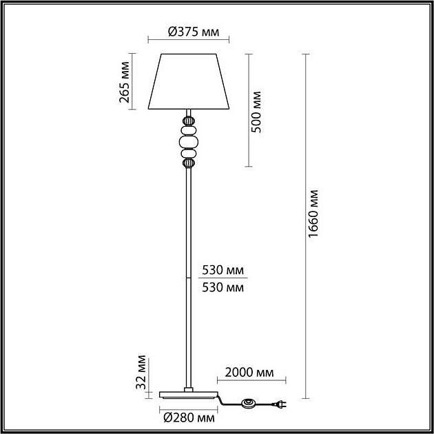 Торшер Odeon Light Exclusive Sochi 4896/1F Фото № 6